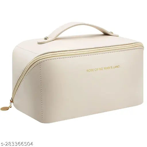 Yubi Sora Beige Leather Make Up Water Proof Bag