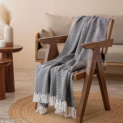 Vibrant Striped Heavy Throw Blanket