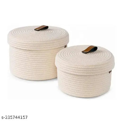 Yubi Sora White Multi-Purpose Essential Jute Basket