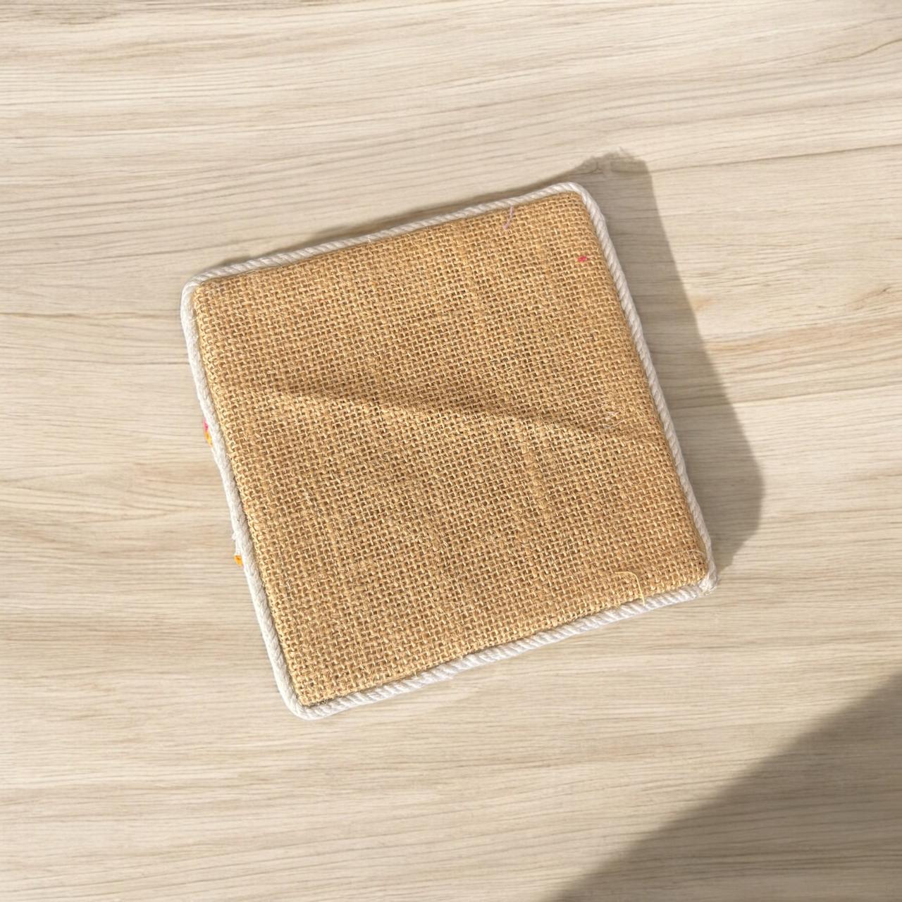 Yellow Wooden Fram Rainbow Square Basket