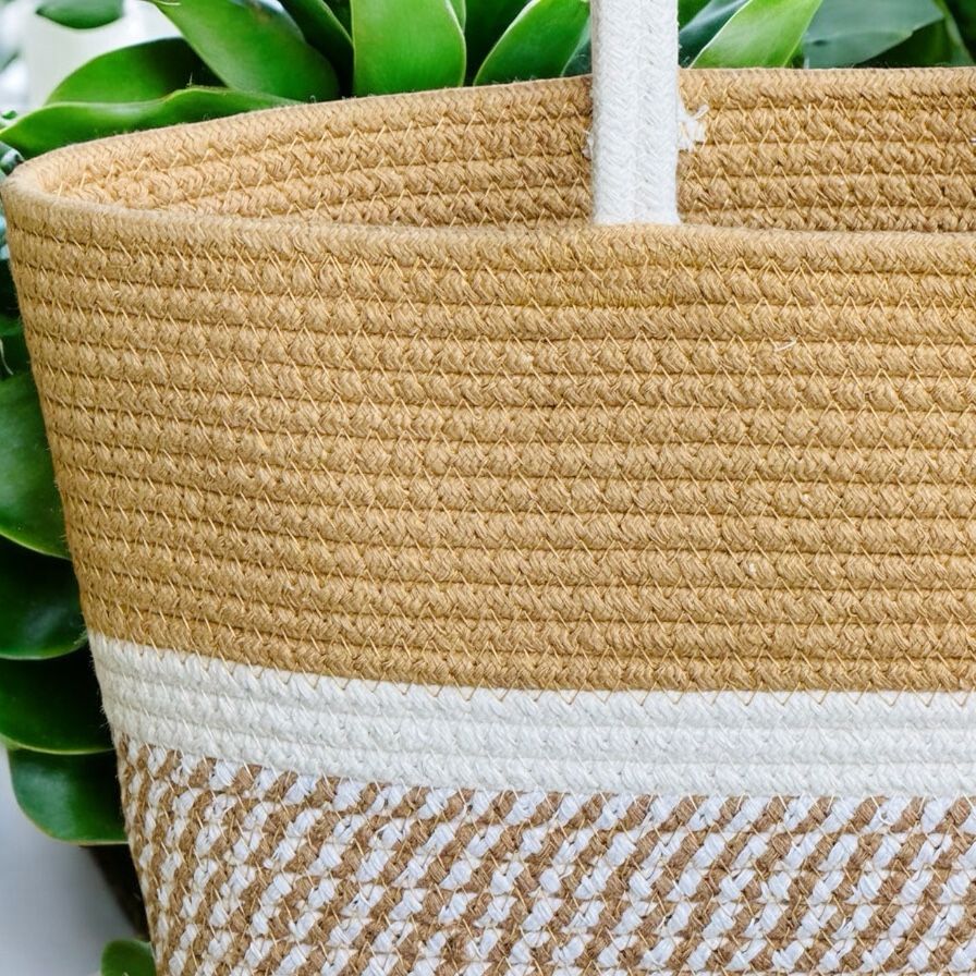 Beige Cotton Bag by Yubi Sora