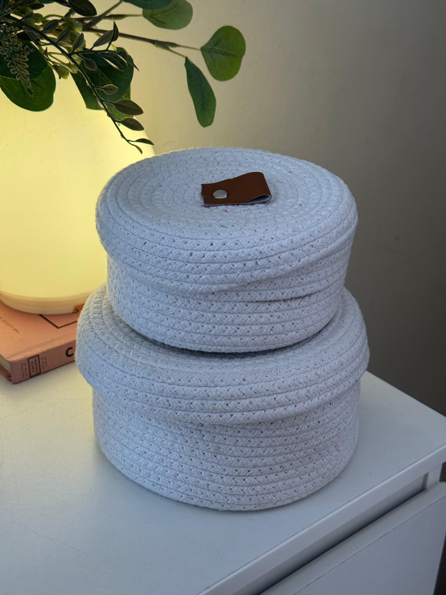 Yubi Sora White Multi-Purpose Essential Jute Basket