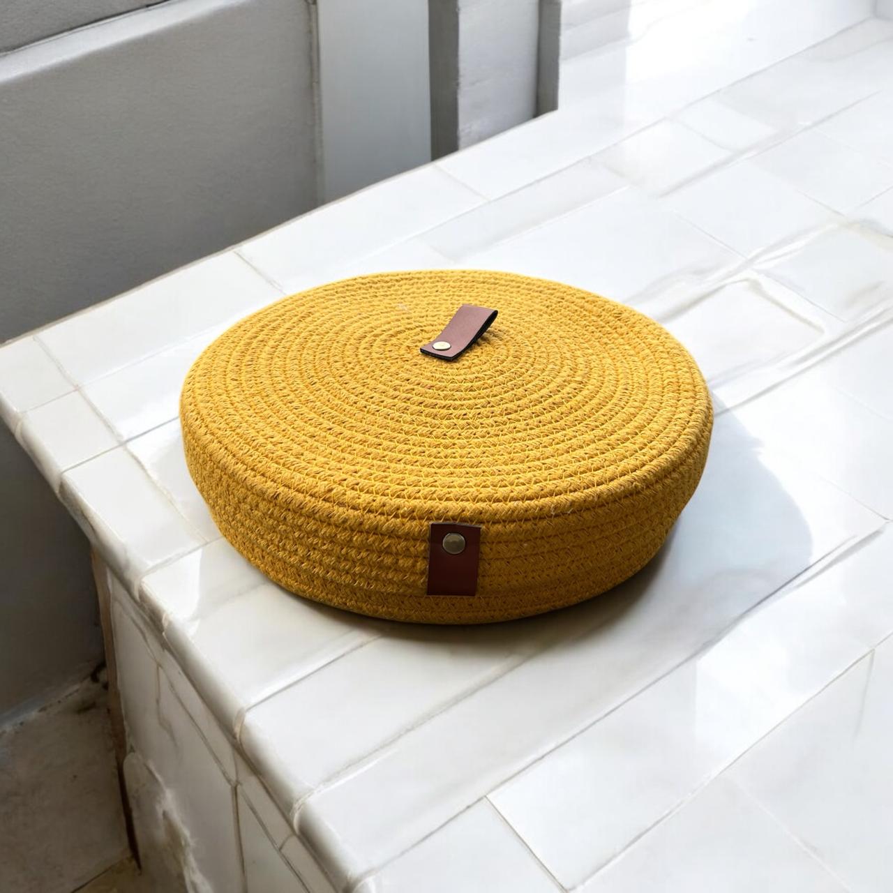 Yubi Sora Mustard Yellow Dry Fruit Basket Set