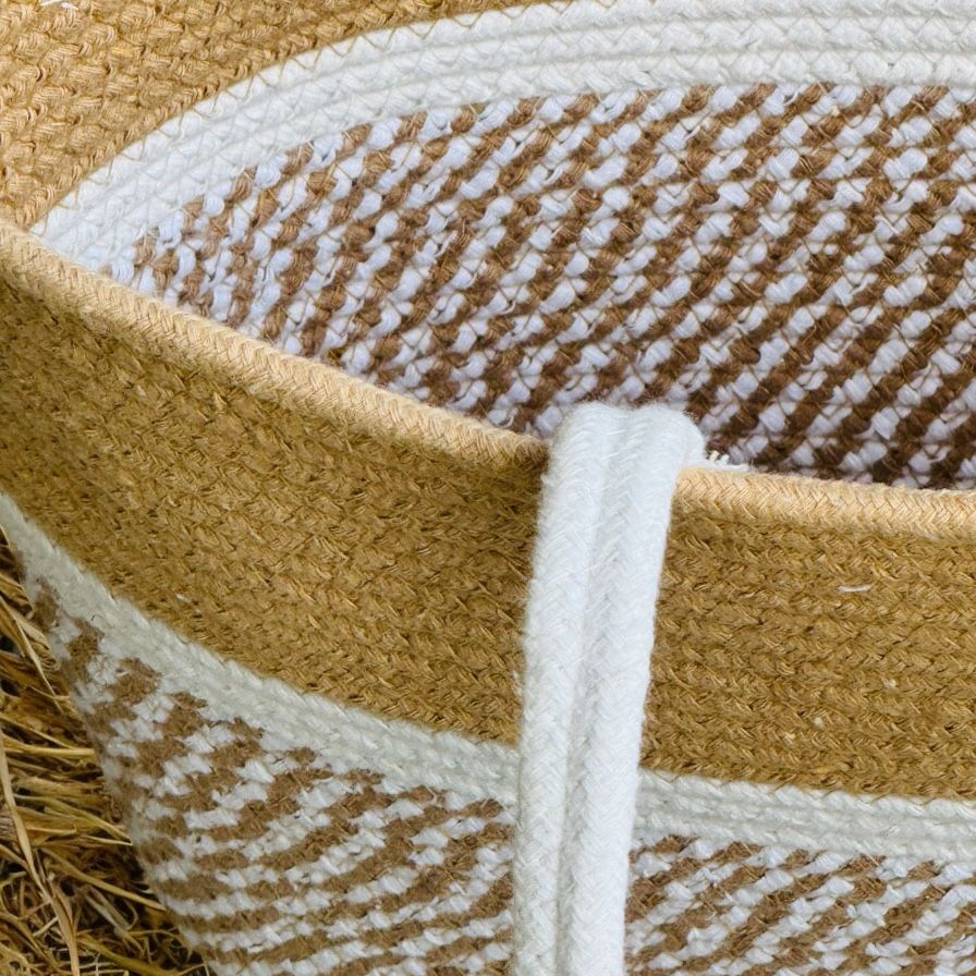 Beige Cotton Bag by Yubi Sora
