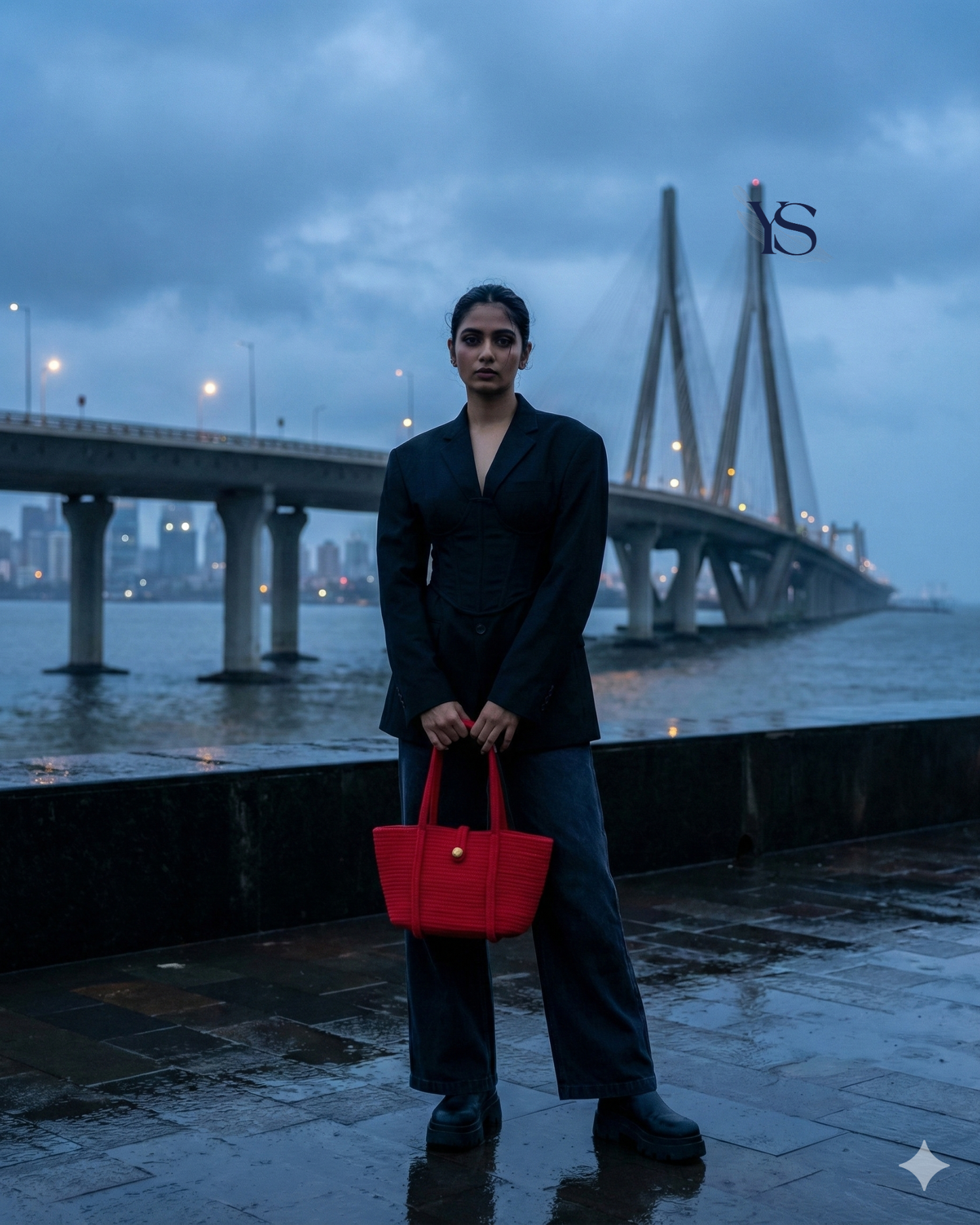 Red Solid Outdoors Bag with Bead Lock