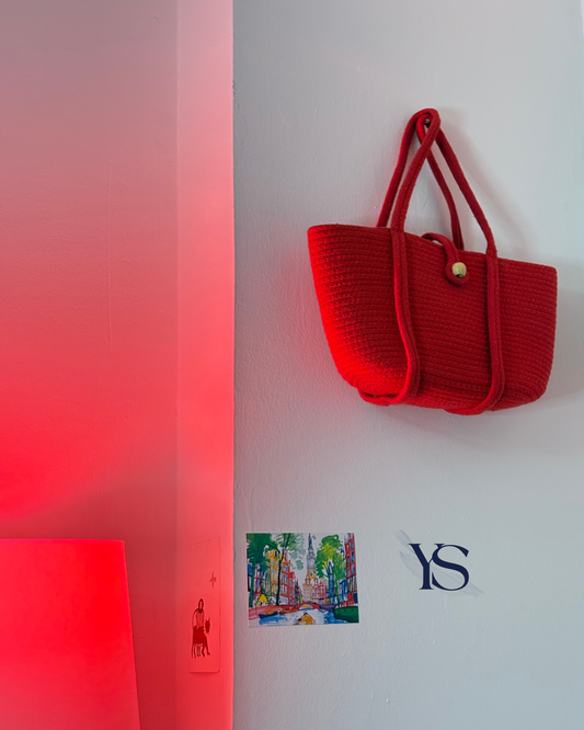 Red Solid Outdoors Bag with Bead Lock