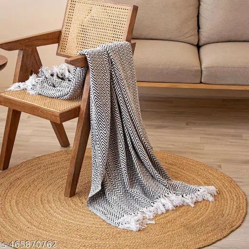Vibrant Striped Heavy Throw Blanket