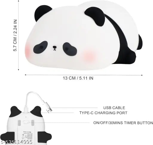 Yubi Sora Panda Night Light 7-Color Changing LED