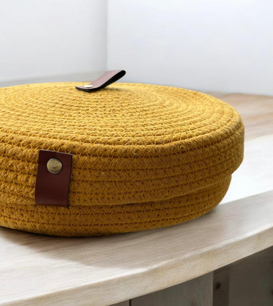 Yubi Sora Mustard Yellow Dry Fruit Basket Set