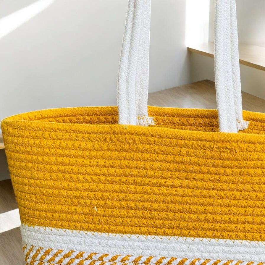 Yellow Cotton Bag by Yubi Sora