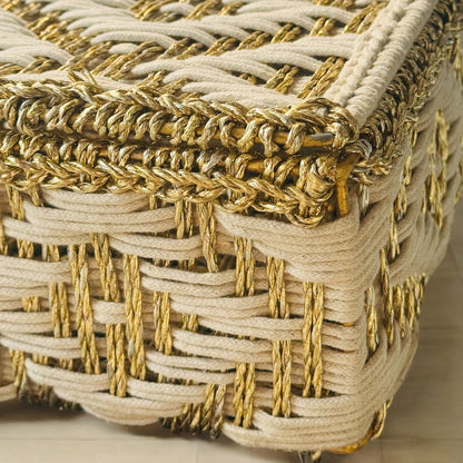 Golden Rectangle Basket With Flap