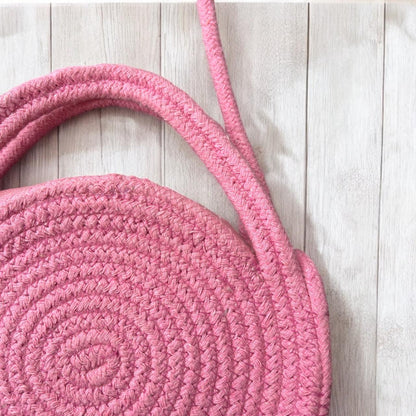 Pink Cotton Rope Dori Bag by Yubi Sora