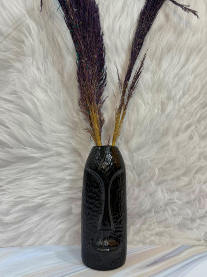 Yubi Sora Black Face Shaped Vase