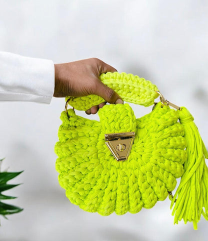 Yarn Oreo Crochet Bag Parrot Green