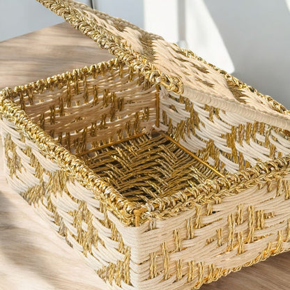 Golden Rectangle Basket With Flap