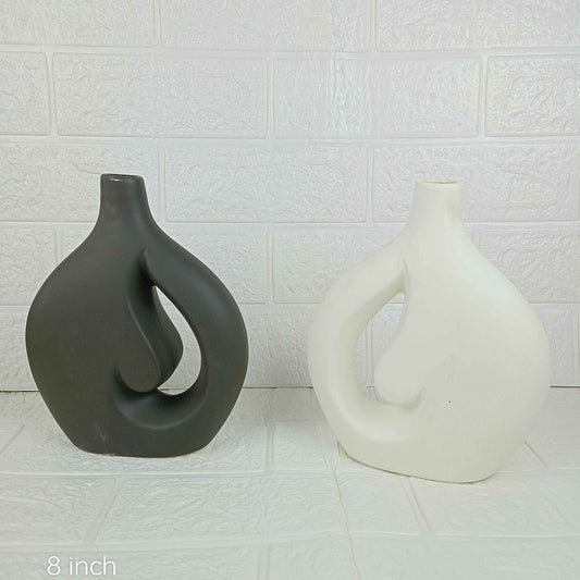 Yubi Sora Matte Side-Ring Vase Set