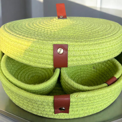 Yubi Sora Green Dry Fruit Basket Set