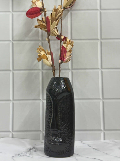 Yubi Sora Black Face Shaped Vase