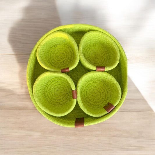 Yubi Sora Green Dry Fruit Basket Set