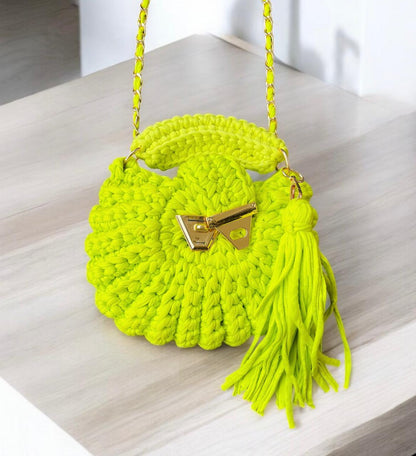 Yarn Oreo Crochet Bag Parrot Green