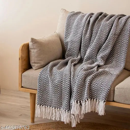 Vibrant Striped Heavy Throw Blanket