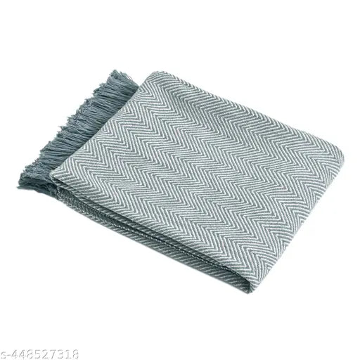 Sage Green Cotton Decorative Throw Blanket